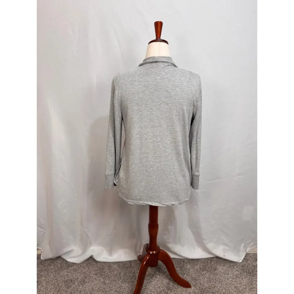 Chico's Zenergy lounge set gray soft luxe open front jacket & pants Sz 1 US M